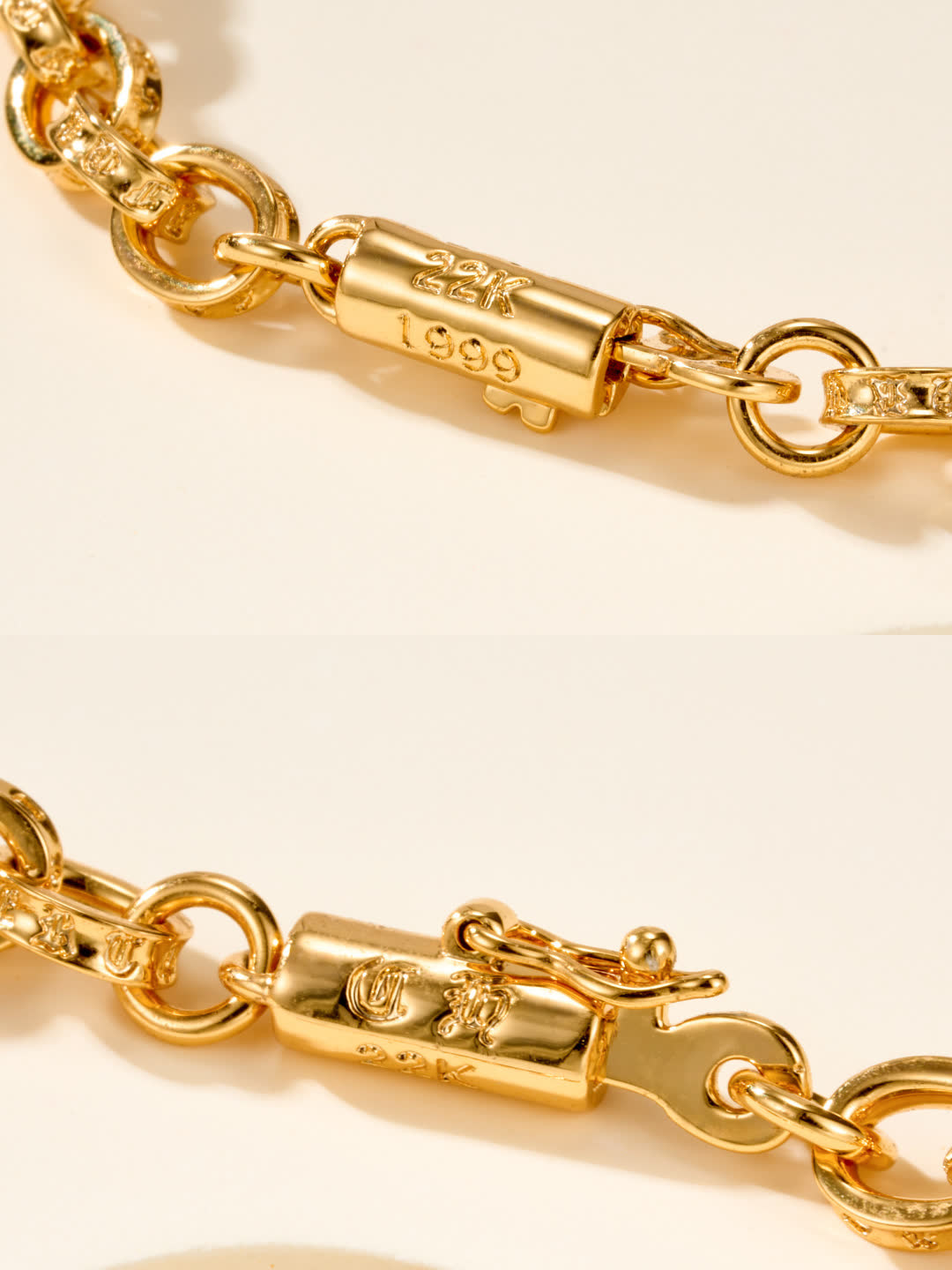 Chrome Hearts Elegant Gold-Plated Chain Bracelet